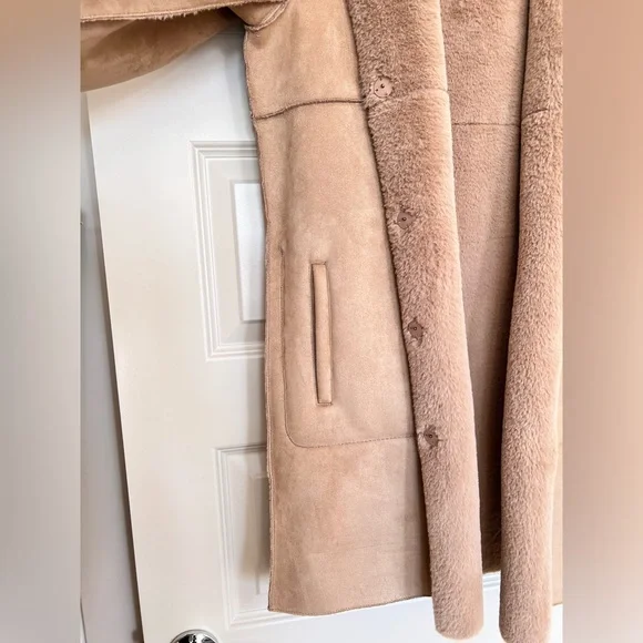 Zara double face velvet & fur Puffer coat /,small size - Picture 8 of 16